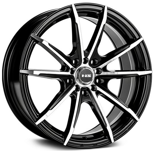 15x6.5 NS NS1602 Gloss Black Machined 4x100 4x4.5/114.3 38mm