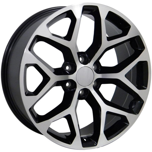 (Clearance - No Returns) 24x10 OE Replica Chevrolet Silverado CV98 Gloss Black Machined 6x5.5/139.7 24mm