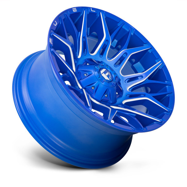 (Clearance - No Returns) 22x12 Fuel Off-Road Twitch Anodized Blue Milled D770 6x135 6x5.5/139.7 -44mm