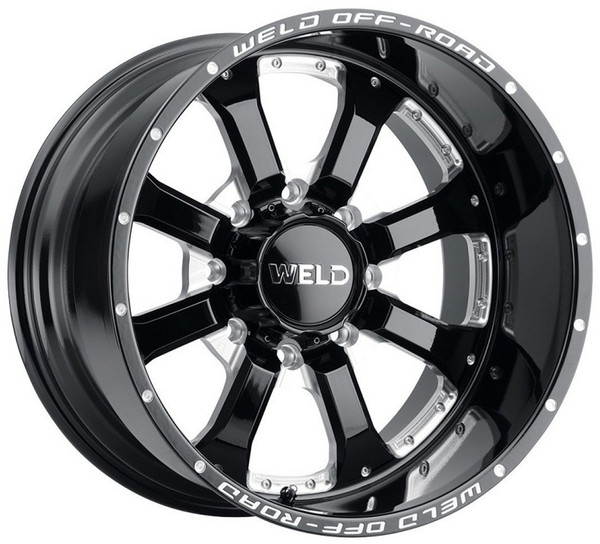 20x9 Weld Off-Road Granada Eight W125 Gloss Black Milled (Rotary Forged) 8x170 0mm