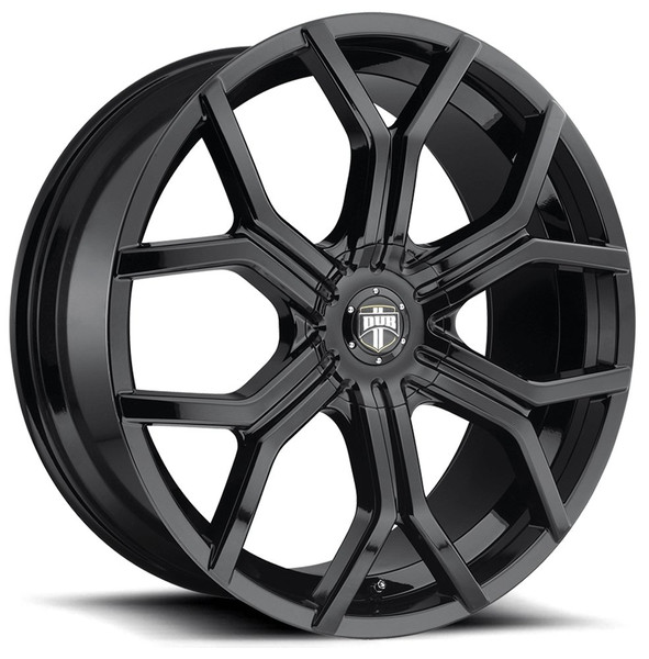 22x9.5 DUB Royalty Gloss Black S208 6x135 6x5.5/139.7 30mm