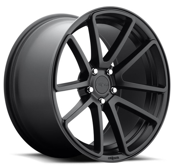 18x8.5 Rotiform SPF All Matte Black R122 5x112 35mm