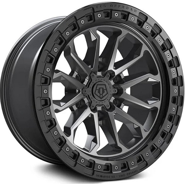 20x10 TIS Off-Road 556AB Satin Anthracite w/ Black Bead Ring 6x135 -20mm