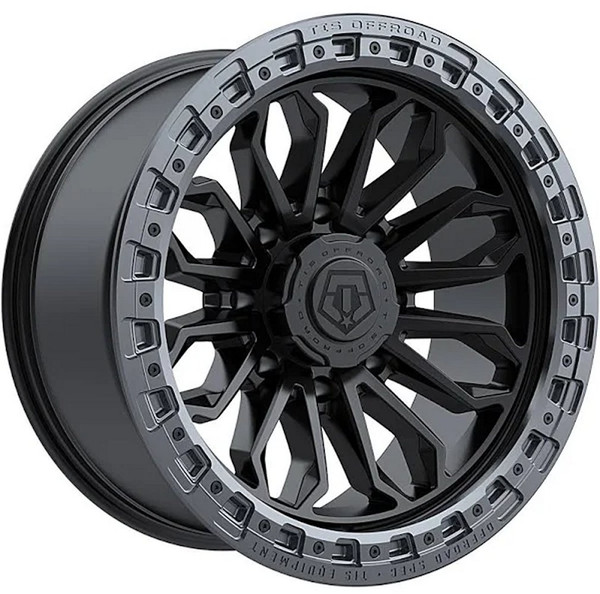 20X10 TIS Off-Road 556BA Satin Black w/ Anthracite Bead Ring 8X170 -20mm