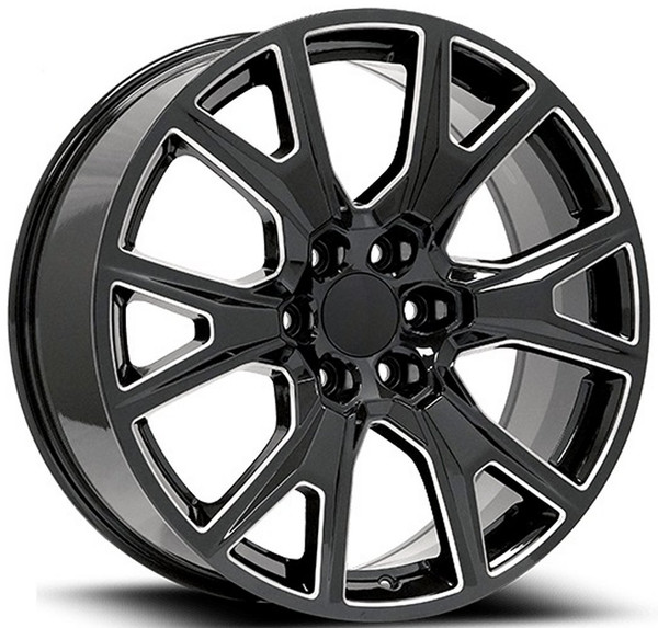 22x9 OE Concepts Replica 2019 Chevy Accessory Gloss Black Milled C19 6x5.5/139.7 28mm