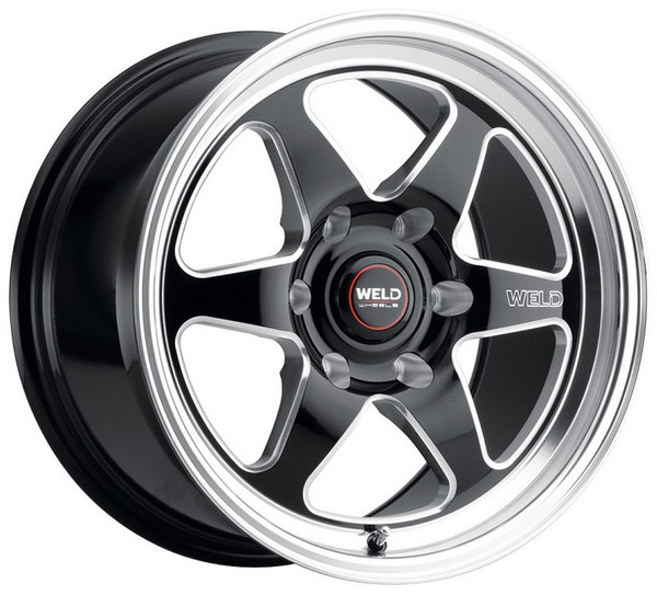 20x7 Weld Performance Ventura 6 Drag S156 Gloss Black Milled Machined (Rotary Formed) 6x135 13mm