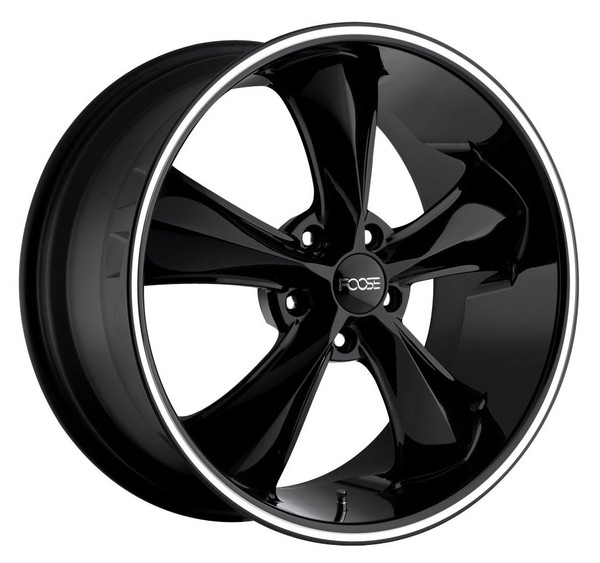 18x9 Foose Legend Gloss Black w/ Lip Groove F104 5x4.5/114.3 7mm