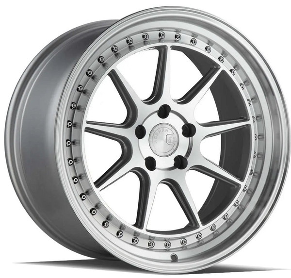 19x8.5 Aodhan DS-X Silver Machined (Flow Form) 5x4.5/114.3 35mm