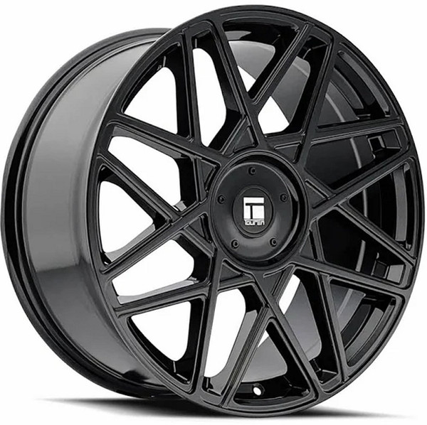 (Clearance - No Returns) 17x8 Touren TR66 Gloss Black 5x112 5x120  35mm
