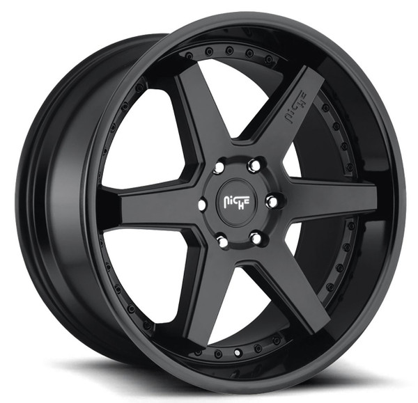 22x10 Niche Altair Satin Black w/ Gloss Black M192 5x5/127 35mm