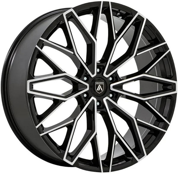 22x9.5 Asanti AB050 Gloss Black Machined 6x135 25mm