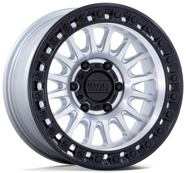 17x8.5 KM552 IMS Machined w/ Matte Black Lip 5x5/127 -10mm