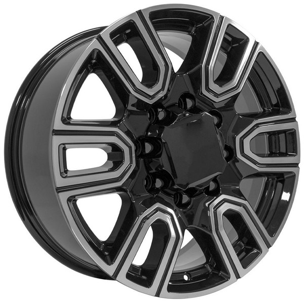 20x8.5 OE Replica GMC Sierra 2500/3500 CV96 Gloss Black Machined 8x180 47mm