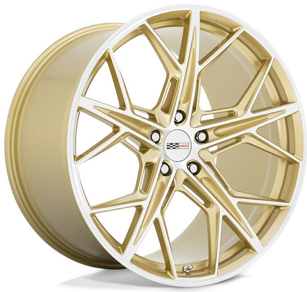 20x9 Cray Hammerhead Gloss Gold w/ Mirror Cut Face 5x120 38mm