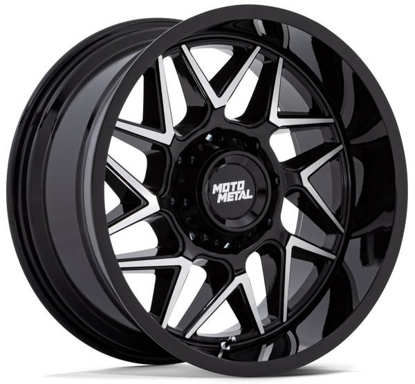 20x9 Moto Metal MO812 Turbine Gloss Black Machined 8x6.5/165 20mm