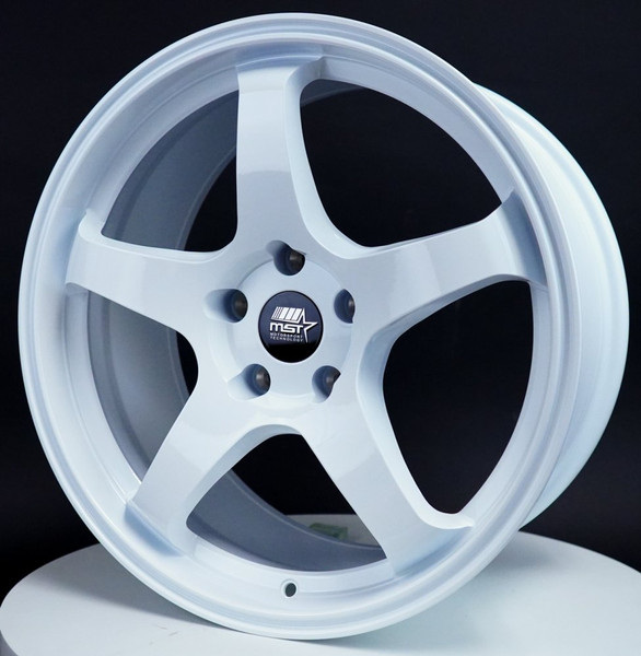 18x8.5 MST Flow Formed CR Alabaster White 5x4.5/114.3 35mm