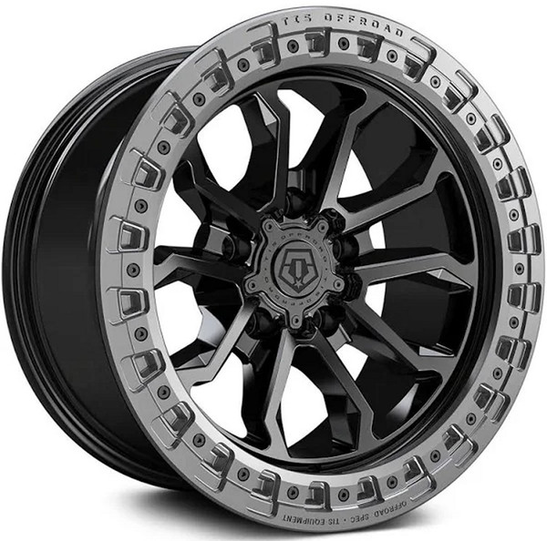 17x9 TIS Off-Road 556BA Satin Black w/ Anthracite Bead Ring 5x5/127 -13mm