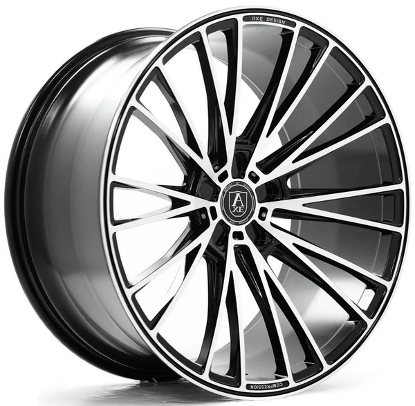 AXE Wheels 22x10.5 AXE CF2 Gloss Black Mirror Face (Compression Forged) 5x110 38mm (CUSTOM) 