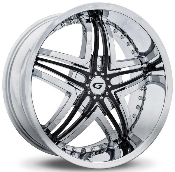 Diablo Wheels 22x8.5 Diablo Blitz Chrome w/ Black Inserts (CUSTOM) 