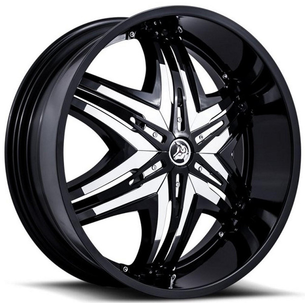 Diablo Wheels 24x10 Diablo Elite Black w/ Chrome Inserts (CUSTOM) 