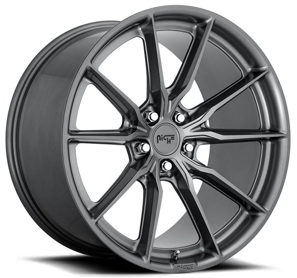 18x8 Niche Rainier Matte Anthracite M239 5x4.5/114.3 25mm