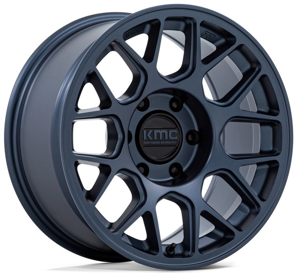 17x8.5 KMC KM730 Hatchet Metallic Blue 6x135 25mm