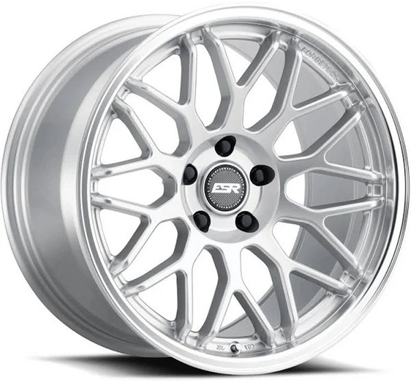 18x8.5 ESR AP1 Hyper Silver w/ Machined Lip (Flow Form) (CUSTOM) 30mm