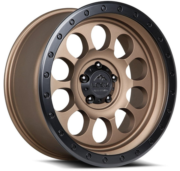 17x9 Lock Off-Road 50CAL Matte Bronze w/ Matte Black Ring 6x135 -12mm