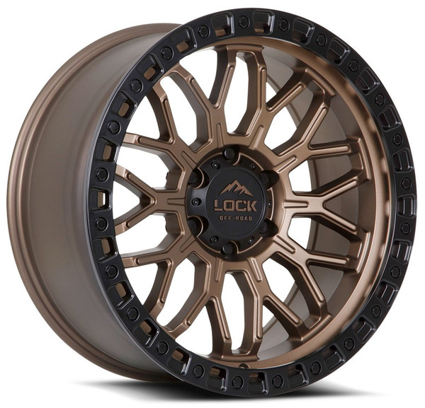 17x9 Lock Off-Road Combat Matte Bronze w/ Matte Black Ring 6x5.5/139.7 -12mm