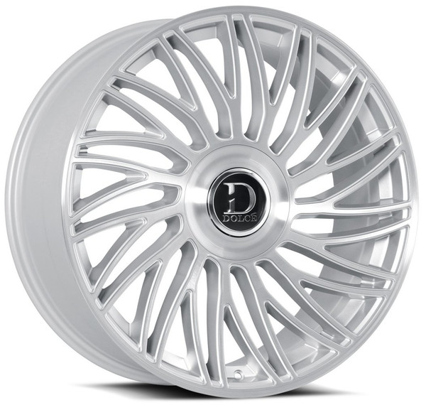 24x10 Dolce Luxury Sesto Gloss Silver Brushed 6x135 6x5.5/139.7 25mm
