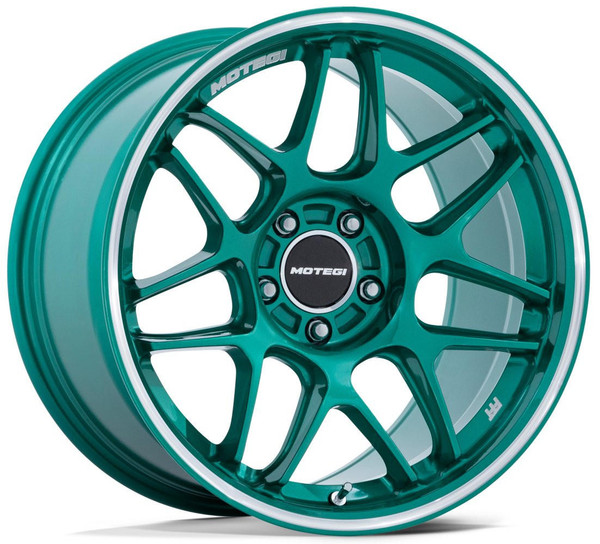 Motegi Wheels 18X9.5 Motegi MR158 Hokkaido Green w/ Machined Lip 5x4.5/114.3 40mm 