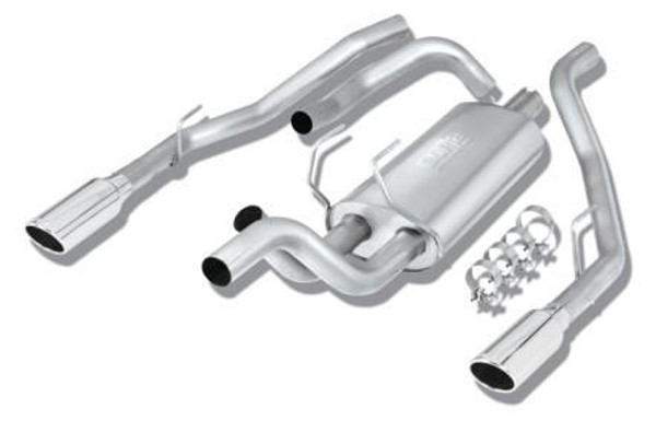 Borla Exhaust Borla 09-13 Dodge RAM 1500 5.7L CC/SB w/Fact Sngl Exh C/B 3x2.5in Single Round Rolled Split Rear 140308 