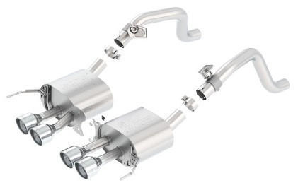 Borla Exhaust Borla 14-15 Chevy Corvette C7 w/ AFM w/o NPP Atak Rear Section Exhaust Quad Rd RL Tips 11878 