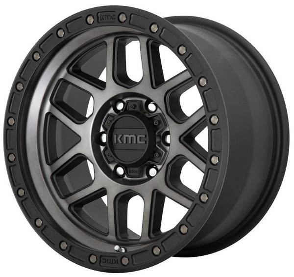 KMC Wheels 18x9 KMC KM544 Mesa Satin Black w/ Grey Tint 8x170 18mm 