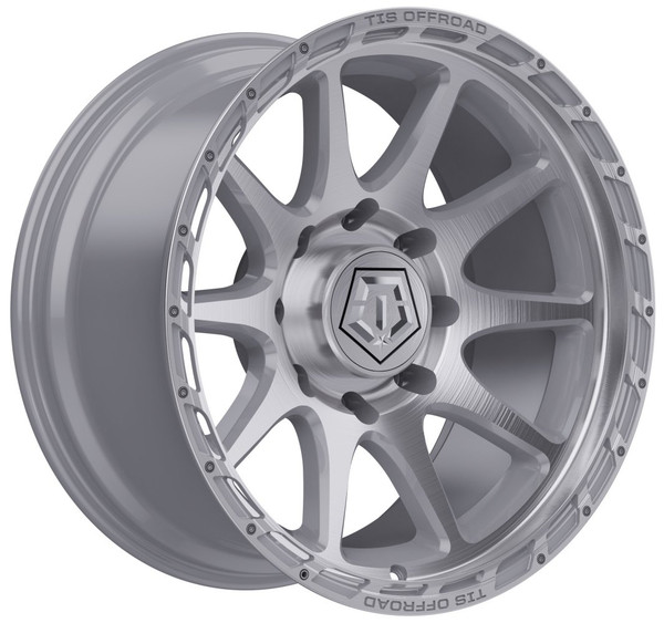 20X10 TIS Off-Road 563BS Silver w/ Brushed Face 8x6.5/165 -24mm