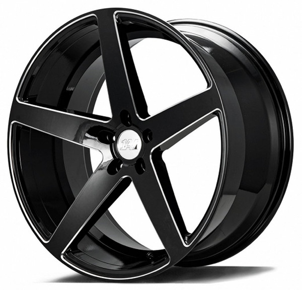 22x9 AXE 1AV ZX9 Gloss Black Milled Accents 5x110 35mm (Custom)