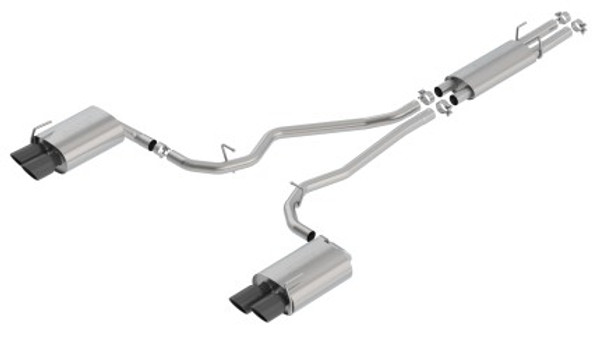 Borla 2020 Ford Explorer ST 3.0L V6 2.25in S-type Exhaust - Black Chrome Tips 140820BC
