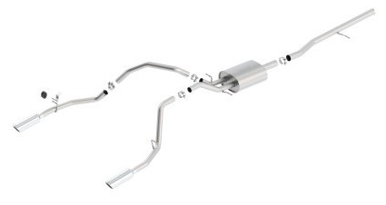 Borla 14 Silv/Sierra 1500 C/B Touring Exh/2.75in in muff 2.25inout 4inTIp SS Rear Exit 140535