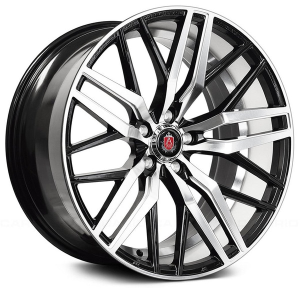 22x10.5 AXE EX30 Gloss Black Machined Face w/ Milled Accent 5x112 25mm (Custom)