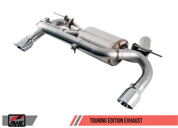 AWE Tuning 14-20 BMW F22 M235i / M240i Touring Edition Axle-Back Exhaust - Chrome Silver Tips (102mm) 3010-32030