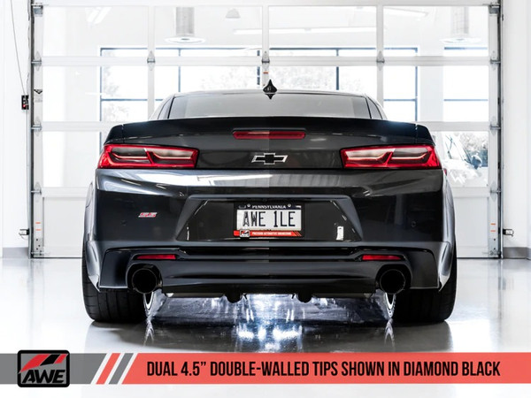 AWE Tuning 16-22 Chevrolet Camaro SS Axle-back Exhaust - Touring Edition (Diamond Black Tips) 3015-33103