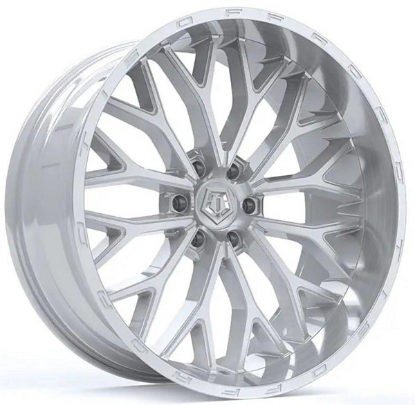 TIS Off-Road Wheels 20X10 TIS Off-Road 565BSM Silver w/ Brushed Face 6x135 -24mm 