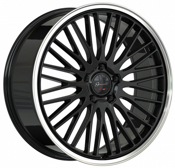 Gianelle Wheels 24X10 Gianelle Aria Gloss Black w/ Polished Lip (Flow Formed) (Deep Concave) 5x112/5X120 22mm 