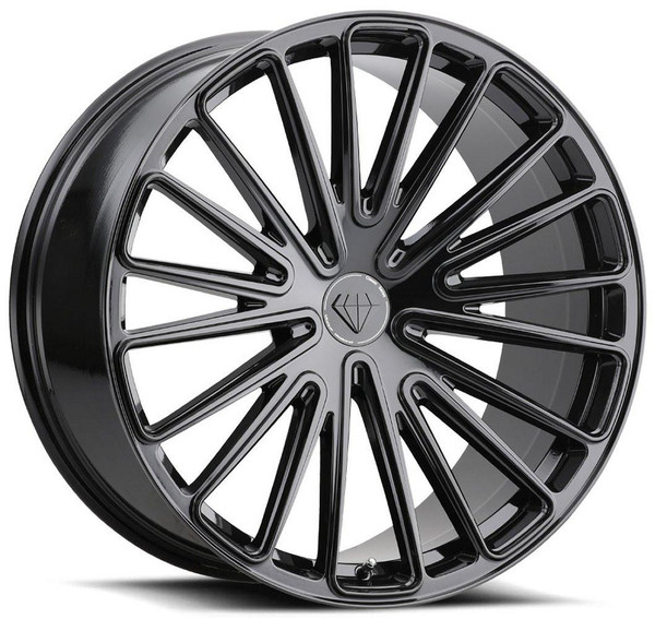 Blaque Diamond Wheels 22x9 Blaque Diamond BD-715 Gloss Black 5x112 15mm 