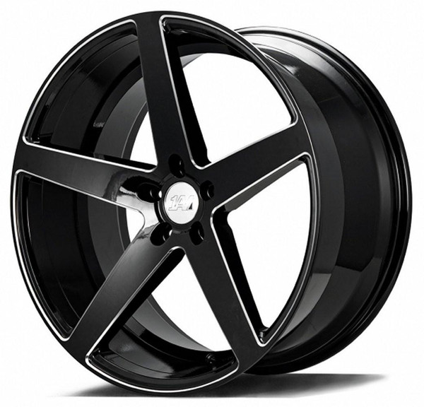 AXE Wheels 22x9 AXE 1AV ZX9 Gloss Black Milled Accents 5x112 35mm (Custom) 