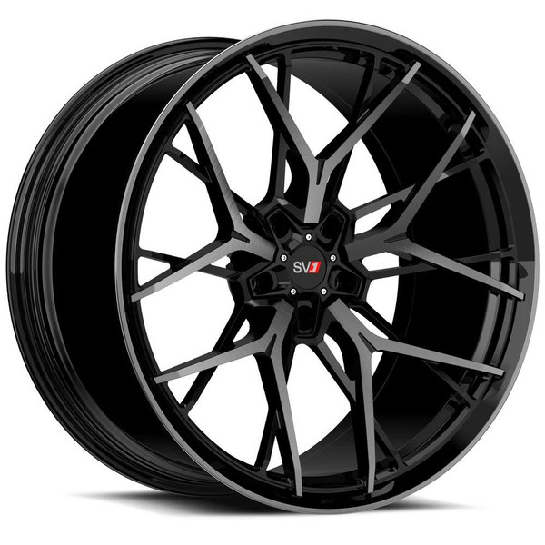 Savini Wheels 20x12 Savini SV.1 R3 Gloss Black w/ Double Dark Tint (Fully Forged) (CUSTOM) 