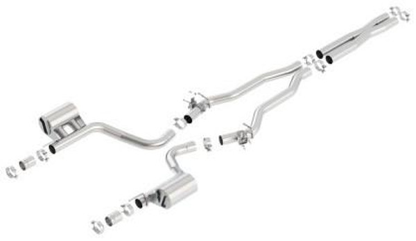 Borla Exhaust Borla 2015 Dodge Charger Hellcat 6.2L V8 ATAK Catback Exhaust w/ Valves No Tips Factory Valance 140667 