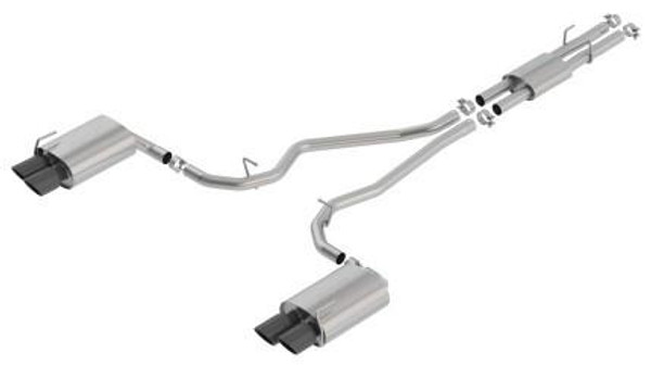 Borla Exhaust Borla 2020 Ford Explorer ST 3.0L V6 2.25in ATAK Exhaust - Black Chrome Tips 140821BC 