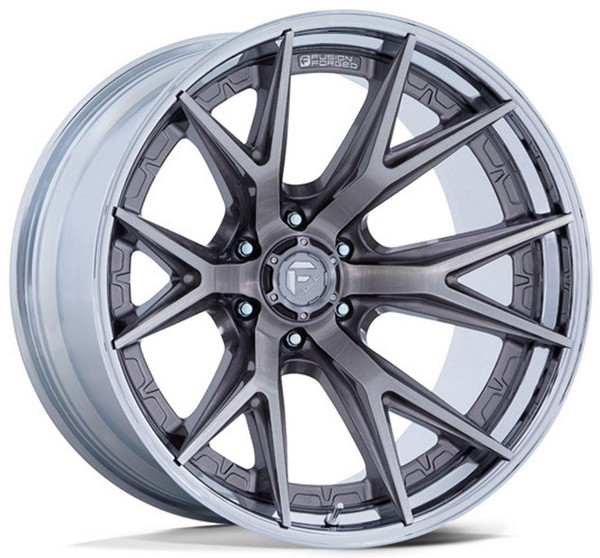Fuel Off-Road Wheels 20x9 Fuel Off-Road Catalyst Platinum w/ Chrome Lip FC402 6x5.5/1397 20mm 