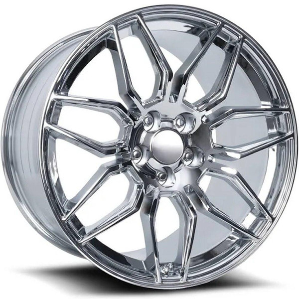 Factory Reproductions Replica Wheels 19x8.5 Corvette C8 ZO6 Replica Wheels Chrome FR401F (Flow Form) 5x4.75/120.7 56mm 